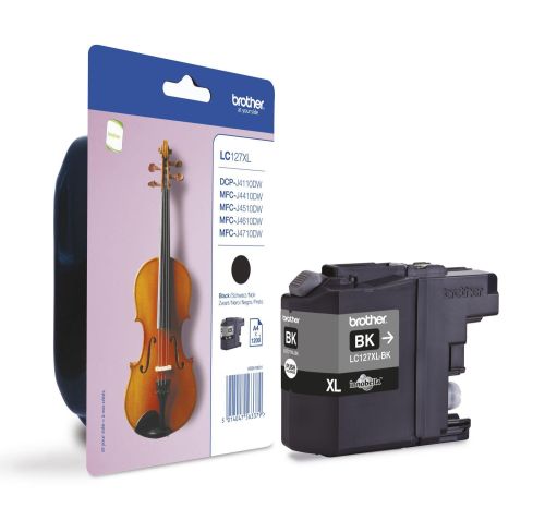 Tinteiro   Preto Brother p/MFCJ4410DW/MFCJ4510DW Alta Capacidade , Brother , BROLC127XLBK , 5014047563379